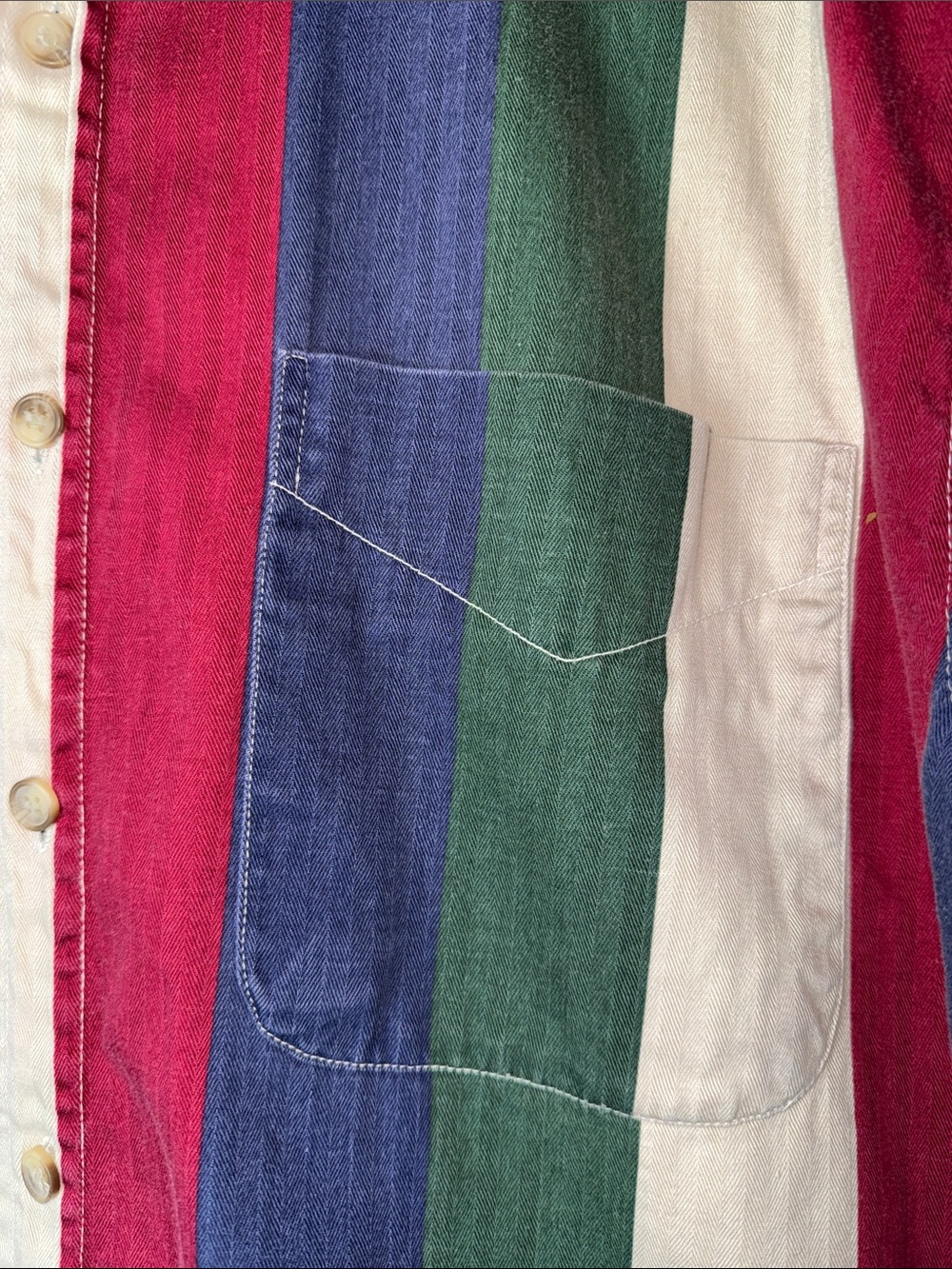 Vintage Coliseum Striped Button-Up Long Sleeve Brushpopper Western 100% Cotton L - Picture 10 of 12